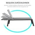 Miniatyrbilde 6 av 10: Solseng Hage Solseng 5 Trinns Ryggstøtte Aluminium Grå 169 X 65 X 102 Cm