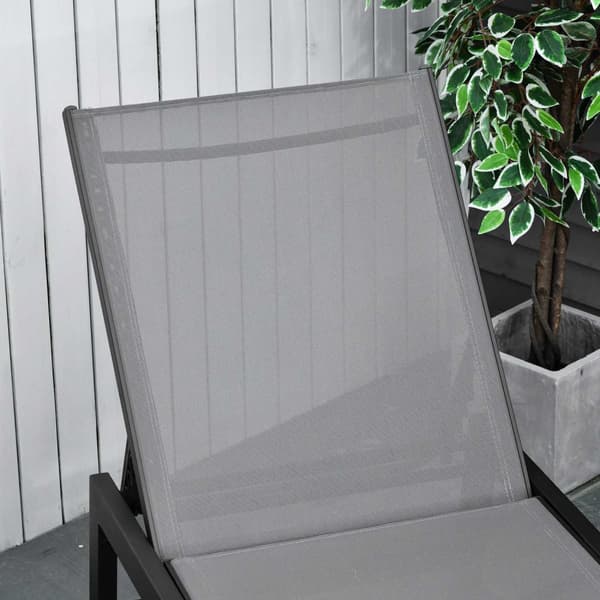 Solseng Hage Solseng 5 Trinns Ryggstøtte Aluminium Grå 169 X 65 X 102 Cm