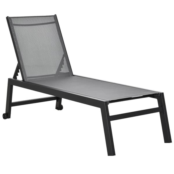 Solseng Hage Solseng 5 Trinns Ryggstøtte Aluminium Grå 169 X 65 X 102 Cm