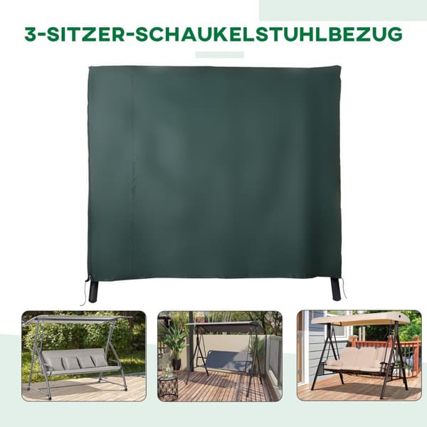 Hage Husketrekk, Hage Husketrekk, Trekk, Vanntett, Solbeskyttelse, Oxford, Grønn, 205 X 124 X 164 Cm