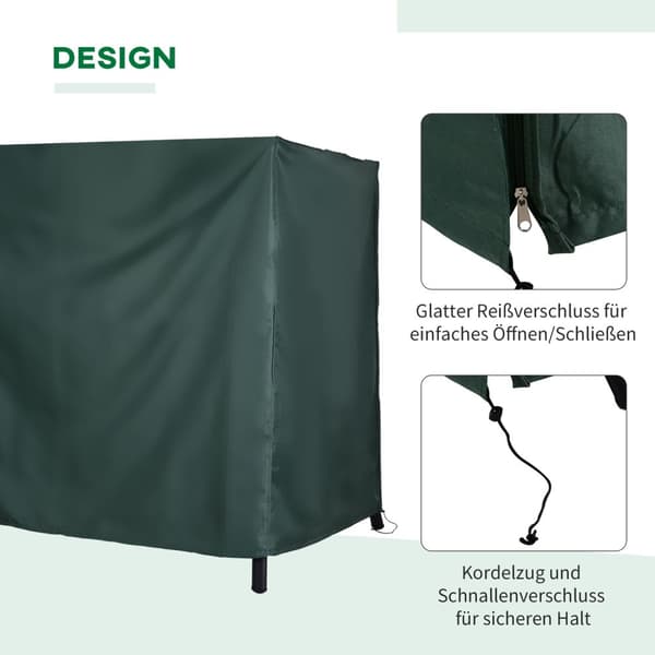 Hage Husketrekk, Hage Husketrekk, Trekk, Vanntett, Solbeskyttelse, Oxford, Grønn, 205 X 124 X 164 Cm