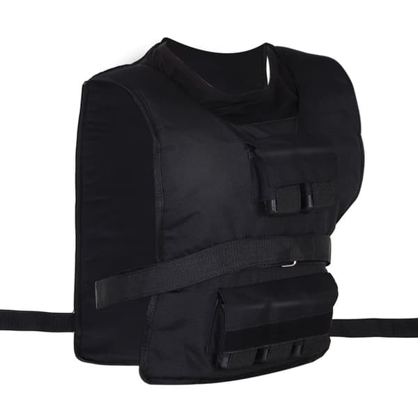 Training Vest 30Kg Painoliivi Voimaharjoitteluun, Säädettävä, Oxford+Iron, Musta, 36X52Cm