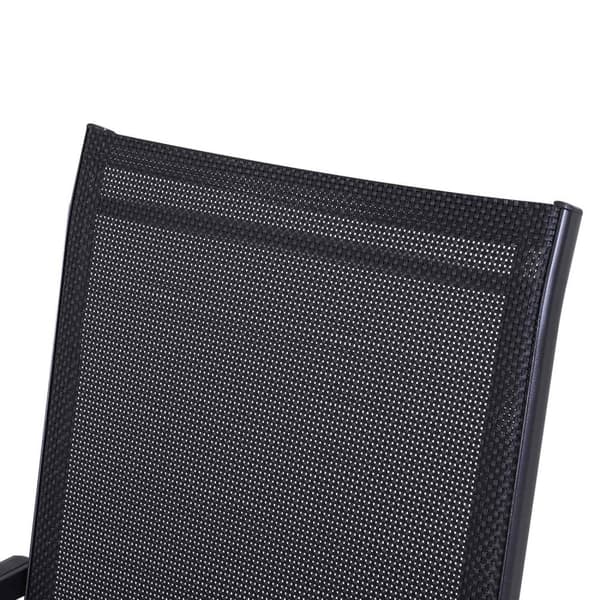 Campingstole Sæt Med 2 Foldestol Armlæn Fiskestol Metal Sort 58X64X94Cm