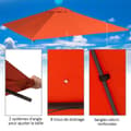 Miniatyrbilde 6 av 10: Erstatningstak For Gazebo Solbeskyttelse Gazebo-Deksel Laget Av Polyester, Oransje, 2,98 X 2,95 M