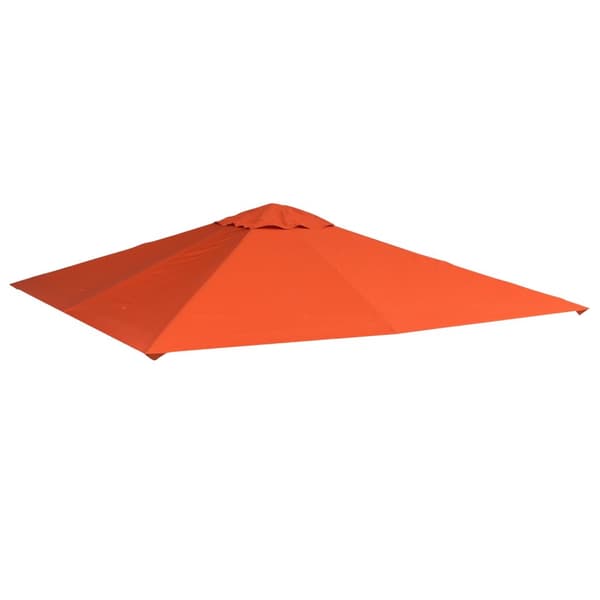 Erstatningstak For Gazebo Solbeskyttelse Gazebo-Deksel Laget Av Polyester, Oransje, 2,98 X 2,95 M