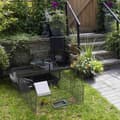 Miniatyrbillede 2 af 10: Smådyrsbur Gnaverbur Til Marsvin Med Have Og Balkon, Metal, 88X128,5X56Cm