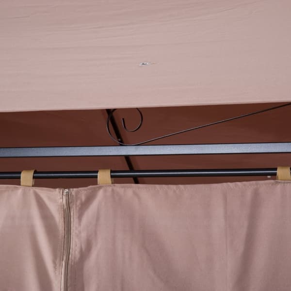 Garden Pavilion Partytelt Hagetelt Marquee Dobbelttak 3X4M Khaki