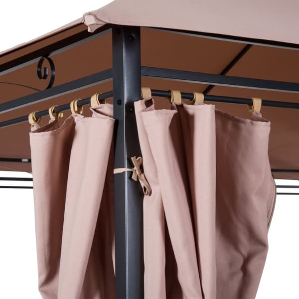 Garden Pavilion Partytelt Hagetelt Marquee Dobbelttak 3X4M Khaki