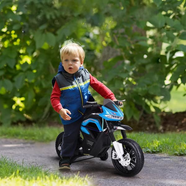 Børnemotorcykel Børnemotorcykel Til Børn 3-6 År Let Musik Mp3 Elbil Med Træningshjul Maks. 3 Km/T Metal + Plast