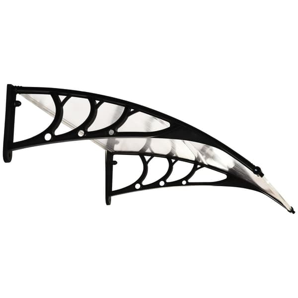 Baldakin Hoveddør Pent Baldakin Lavet Af Polycarbonat, Gennemsigtig, 120X75Cm