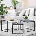 Miniatyrbillede 3 af 9: Sofabord Moderne Sidebord Sofabord Med Metalbund, Mdf, I 3 Farver