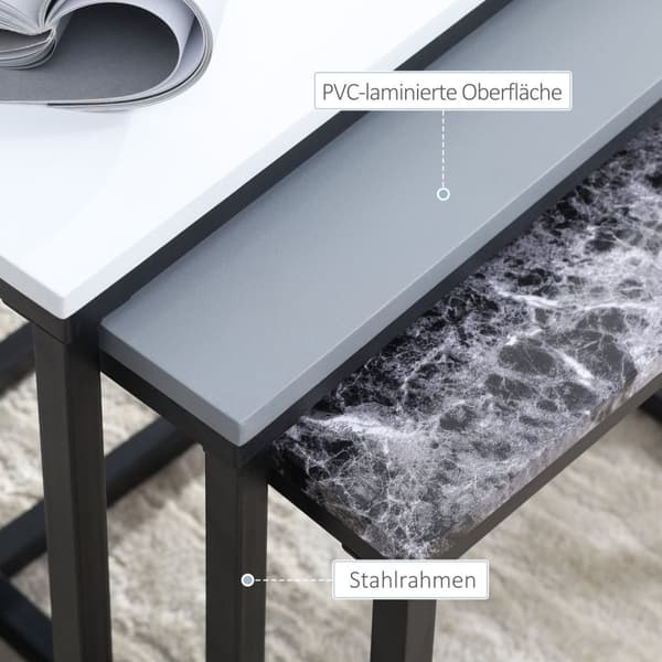 Sofabord Moderne Sidebord Sofabord Med Metalbund, Mdf, I 3 Farver