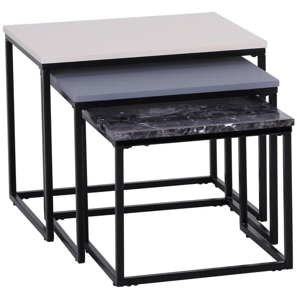 Sofabord Moderne Sidebord Sofabord Med Metalbund, Mdf, I 3 Farver
