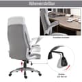 Miniatyrbilde 6 av 10: Kontorstol, Svingstol, Datamaskinstol, Ergonomisk, Vippefunksjon, Høydejusterbar, Nakkestøtte, Armlener, Kunstskinn