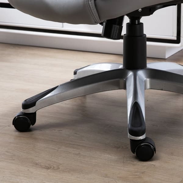 Kontorstol, Svingstol, Datamaskinstol, Ergonomisk, Vippefunksjon, Høydejusterbar, Nakkestøtte, Armlener, Kunstskinn