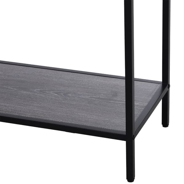 Konsollbord, Inngangsbord, Sidebord, 2 Skuffer, Nedre Hylle, Stål, Grå, 120 X 30 X 81,5 Cm