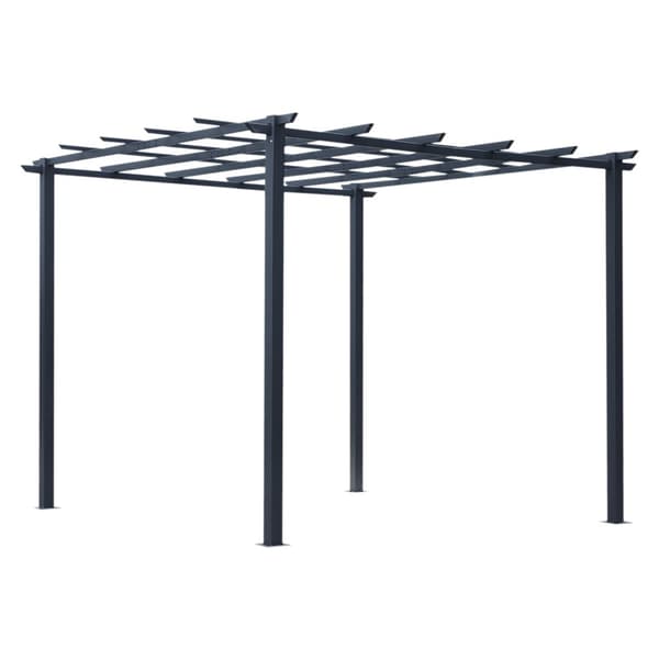 Rose Pavilion Staldplantebue Som Espalier, Havepavillon, Vejrbestandig, Metal, Sort, 2,97X2,95X2,3M