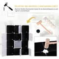 Miniatyrbild 6 av 10: Garderob Diy Garderob Hyllsystem Plug-In Hylla, Kubgarderob Med Klädstång, Pp, Svart + Vit