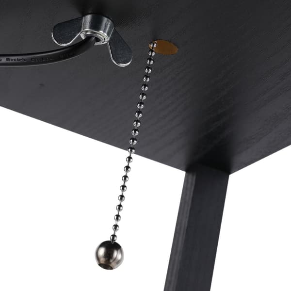Gulvlampe Med Hyller Gulvlampe, Innvendig Belysning, E27, Inntil 40W, For Stue/Soverom, Tre, Sort, 26X26X160 Cm