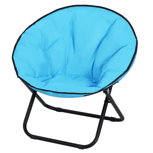 Campingstol Sammenleggbar Polstret Metall Oxford Stoff Blå 80X80X75Cm