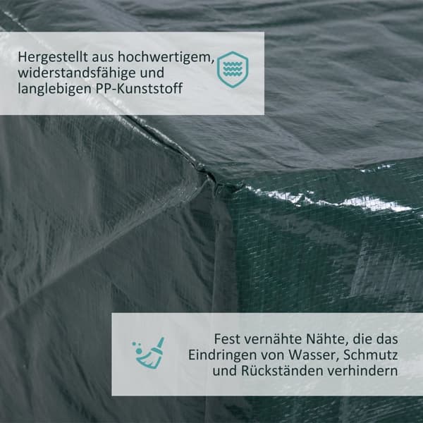 Presenning Hagemøbler Beskyttelsestrekk Vanntett Uv-Beskyttelse Pe Grønn 235X190X90Cm