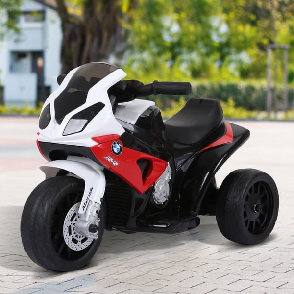 Bmw S1000Rr Lisensiert Elektrisk Trehjulssykkel Barnemotorsykkel Med Batteri, Barnekjøretøy, Stål, Rød, 66X37X44 Cm