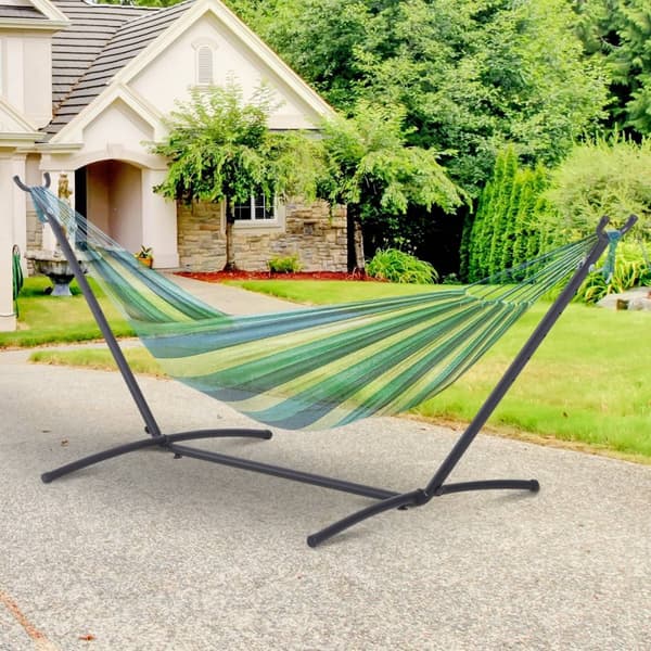 Hengekøye Ramme For Hengekøye Hengekøye Stativ Med Kroker Hage Strand Metall 280 X 120 X 110 Cm Opp Til 120 Kg