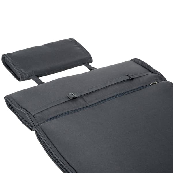 Liggestol Pude Liggestol Pude Have Liggestol Med Aftageligt Pudebetræk Polyester + Bomuldsfiber Grå 198 X 53 X 5 Cm
