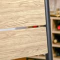 Miniatyrbild 9 av 10: 3-Delat Matsalsset Med Träbord Mdf + Metall, Naturligt Trä Ådring + Svart, 1 Bord + 2 Stolar