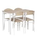 Miniatyrbilde 1 av 7: Spisegruppe 5-Delt Spisebordsett Med Trekorn Mdf + Metall, Grå + Hvit, 1 Bord + 4 Stoler