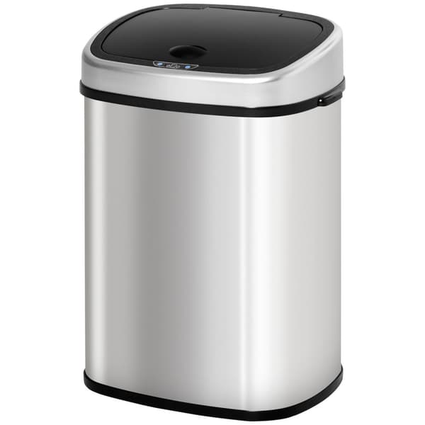 Søppelbøtte 48L Automatisk Kjøkken Søppelbøtte Med Infrarød Sensor, Hygienisk, Rustfritt Stål, Sølv, L40,5Xb29,5Xh68 Cm