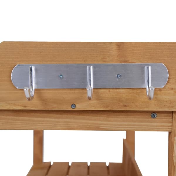 Plantebord Havebord Lavet Af Træ Og Metal, Robust Og Holdbart, Til Havearbejde