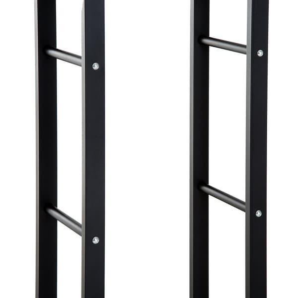 Vedstativ Vedstativ Vedstativ Vedstativ Vedholder 100Kg Stål Svart L60 X B25 X H100 Cm