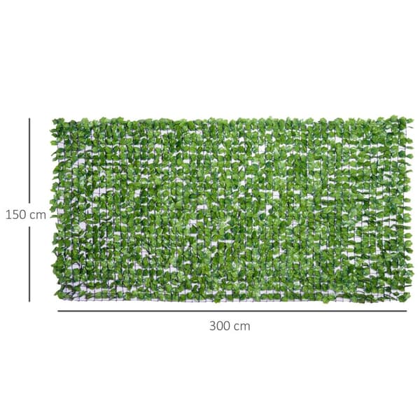 Artificial Hedge Privacy Hekk Uteplass Veggdekorasjon Veggdekorasjon Lysegrønn 300 X 150 Cm