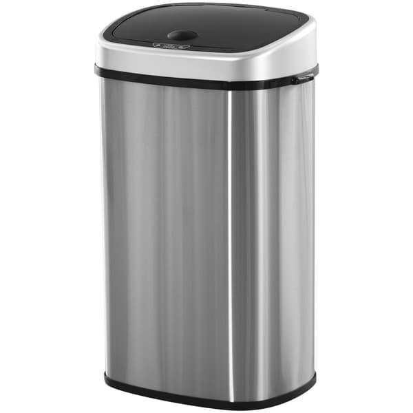Søppelbøtte 58L Automatisk Søppelbøtte Med Infrarød Sensor, Hygienisk, Stor, Rustfritt Stål, Sølv, L40,9Xb28,9Xh68 Cm