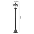Miniatyrbilde 4 av 10: Solar Hage Lanterne Bane Lys Med Led 40 Lumen Svart 18 X 18 X 160Cm
