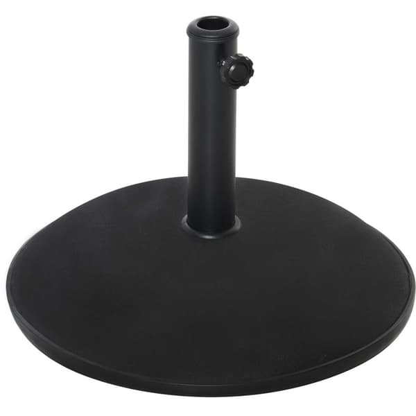 Paraplystativ Parasollbas Parasollfot 25Kg Stål + Cementsvart ∅49 X 37 Cm