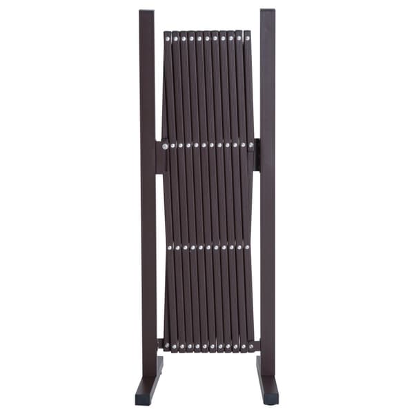 Sakseport, Uttrekkbar Barriere, 35-300 Cm, Ideell For Hage, Aluminium, Brun, H103,5 Cm