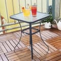 Miniatyrbilde 3 av 10: Hagebord Firkantet Glassbord Værbestandig Sort 68,5X68,5Cm Balkong Terrasse