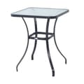 Miniatyrbilde 1 av 10: Hagebord Firkantet Glassbord Værbestandig Sort 68,5X68,5Cm Balkong Terrasse
