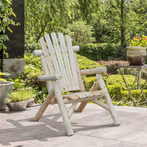 Adirondack Hagestol Hagestol Trestol Høyrygg Med Armlen Naturlig Grantre 83 X 68 X 101 Cm