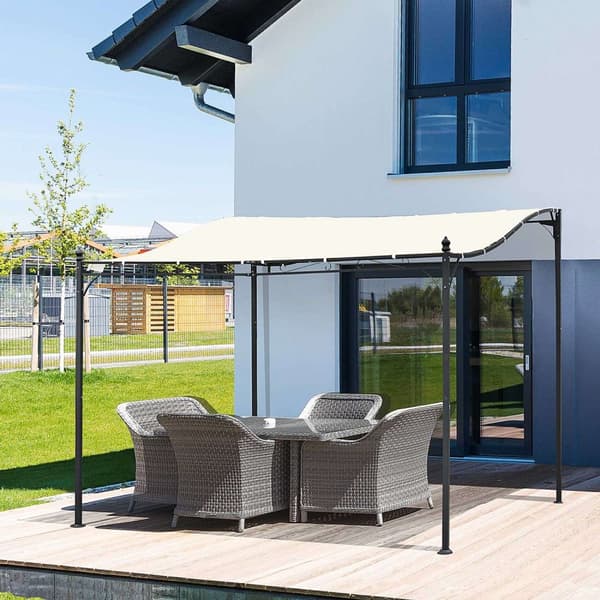Pergola Hage Gazebo Baldakin Telt Metall, Krem, 297X297Cm