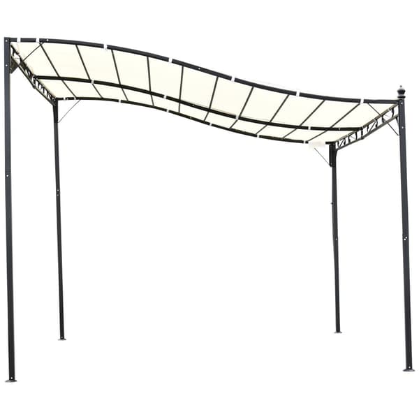 Pergola Hage Gazebo Baldakin Telt Metall, Krem, 297X297Cm