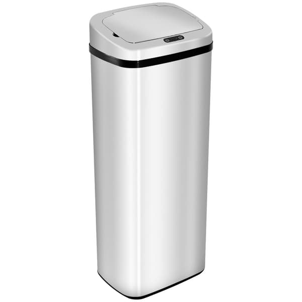 Automatisk Søppelbøtte Med Sensor Kjøkken Rustfritt Stål 50/68L Sølv (50L)