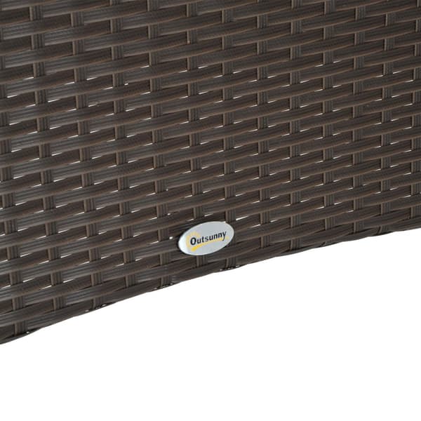 Spisebord Hagebord Glassbord Polyrattan + Sikkerhetsglass Brunt + Svart 150X85X74Cm