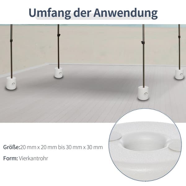 Pavilion Stand Vikter Set Med 4 Vatten Sand Pe Ø24Xh25Cm Festtält Stativ Säkring