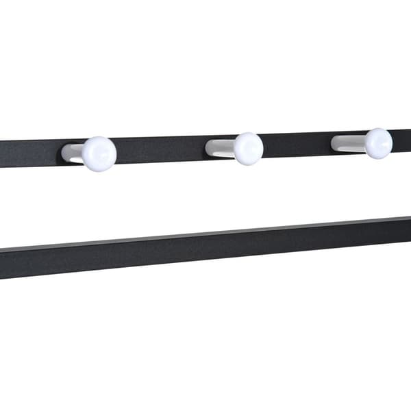 Knagerække Med Bænk, Tøjstativ & Skohylde, Metal, 2 Skohylder, Sæde, 72,5X35X180Cm