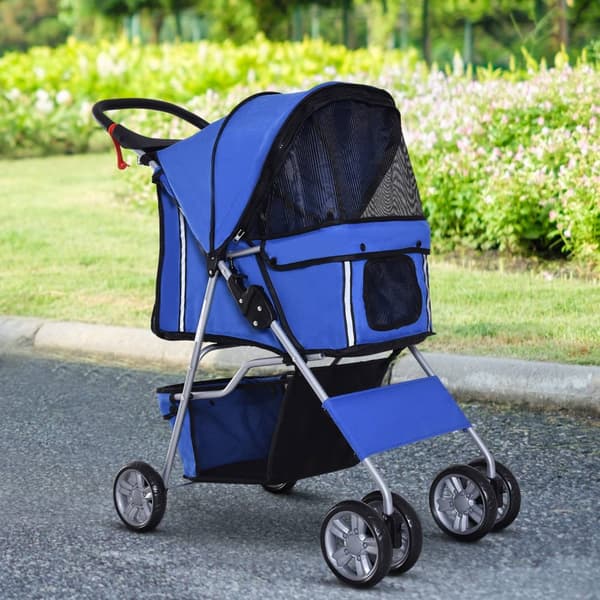 Hundevogn Hundevogn Pet Hund Buggy Klapvogn Joggervogn Blå