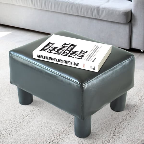 Krakk Chesterfield Benk Laget Av Kunstskinn, Svart, 40X30X24Cm