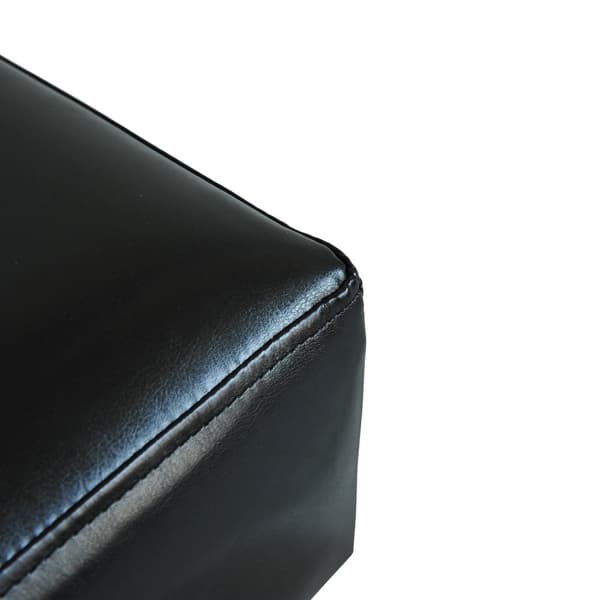 Krakk Chesterfield Benk Laget Av Kunstskinn, Svart, 40X30X24Cm